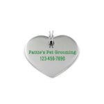 Custom Etched Heart Pet Tag- HEART. 1-13/16"