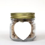 Custom Half Pint Jar with Small Heart Magnet Pet Fill - 1