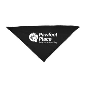 Custom Large Triangle Pet Bandana with Screen Print