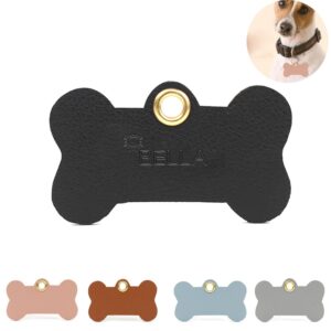 Custom PU Leather pet identification name tag