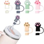 Custom Paw Shape Straw Cover Cap