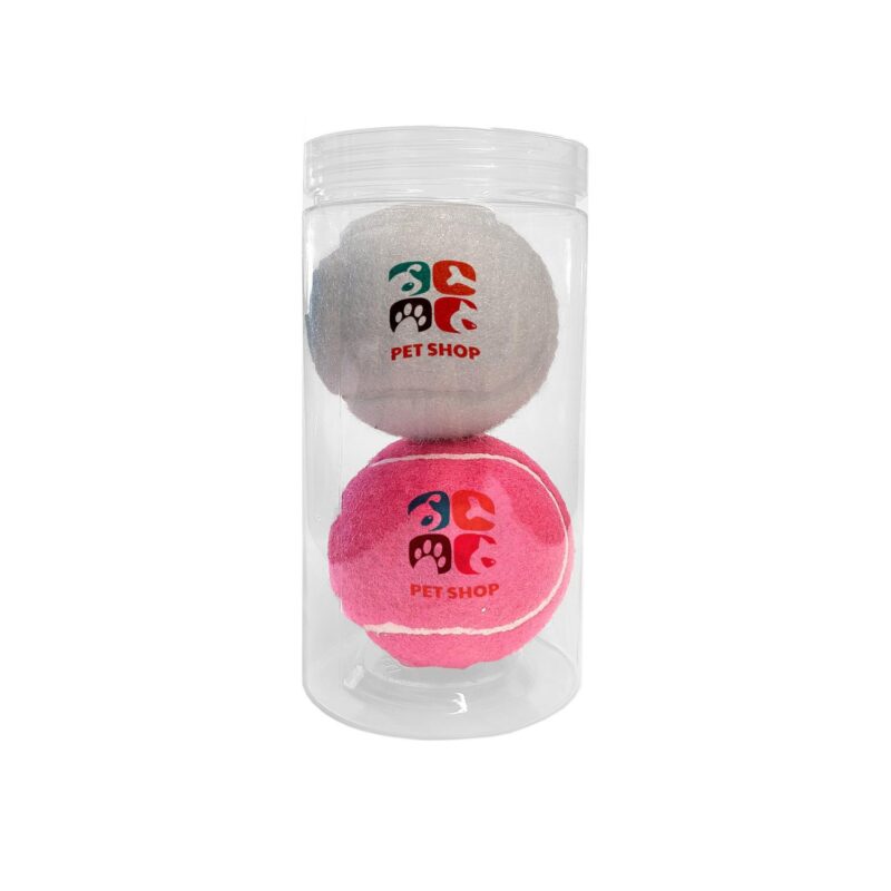 Custom Pet Chew Toy Tennis Ball - 2 Pack