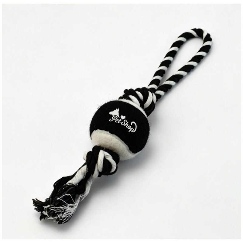 Custom Pet Tennis Ball on Rope - 3