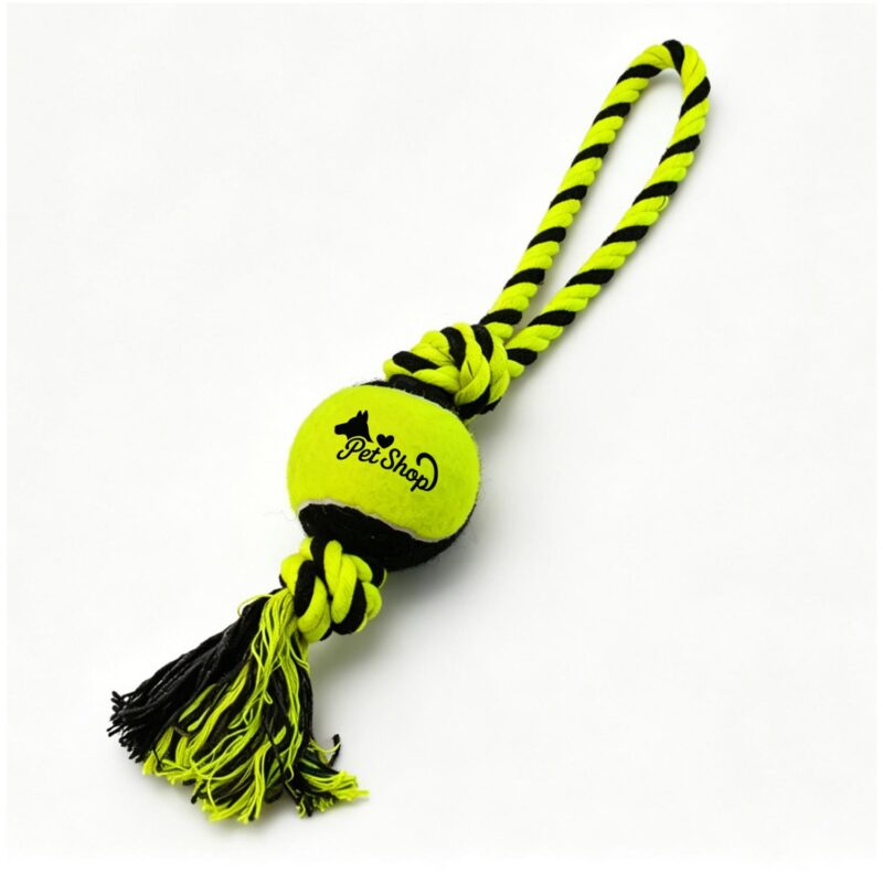 Custom Pet Tennis Ball on Rope - 9