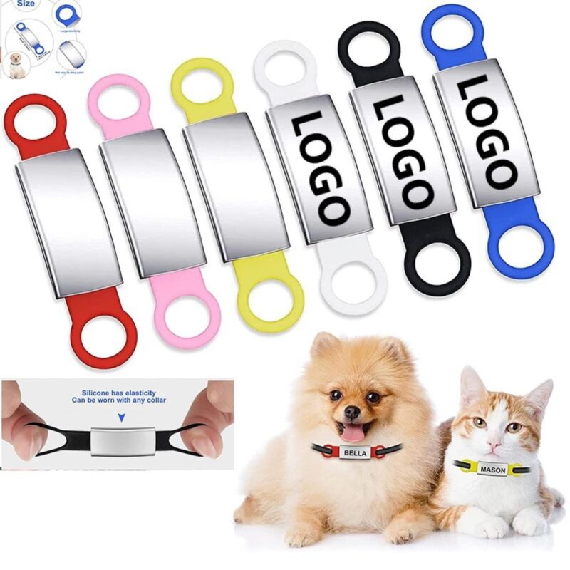Custom Slide-On Customizable Pet Dog ID Name Tag - 1