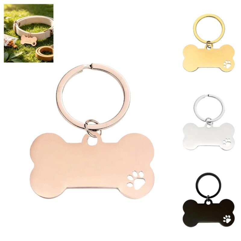 Custom Stainless Steel Dog Collar Name Tag - 1