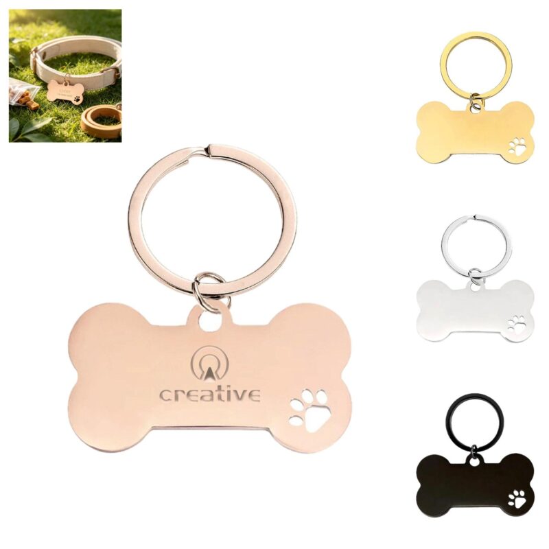 Custom Stainless Steel Dog Collar Name Tag